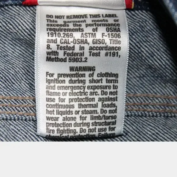 Dickies Jeans Sz 36x30 Work Flame Retardant Reflective Strip on Leg Safety Pants - Picture 8 of 9